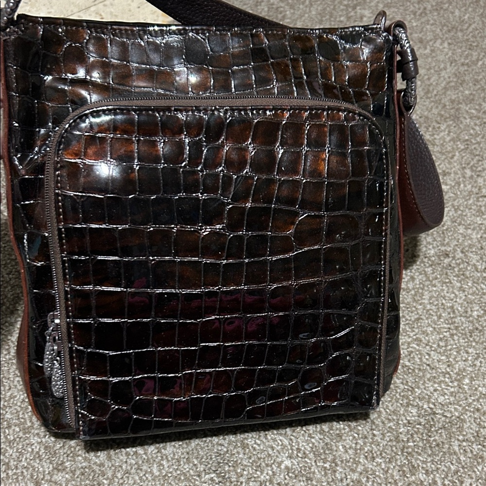 Brighton Croc-Embossed Leather Purse